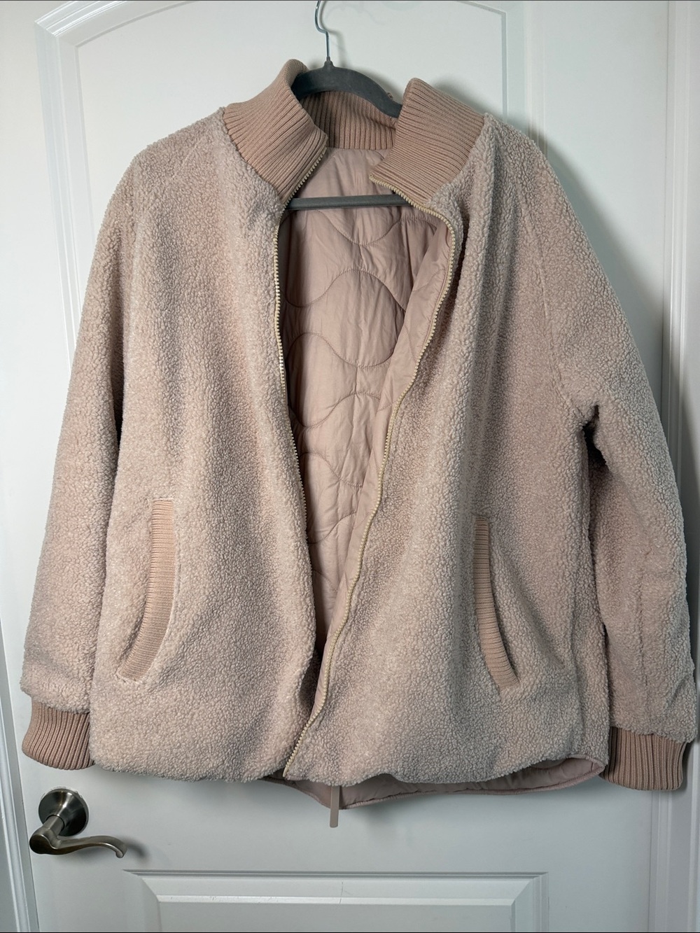 Beyond yoga Blush Teddy Sherpa Jacket